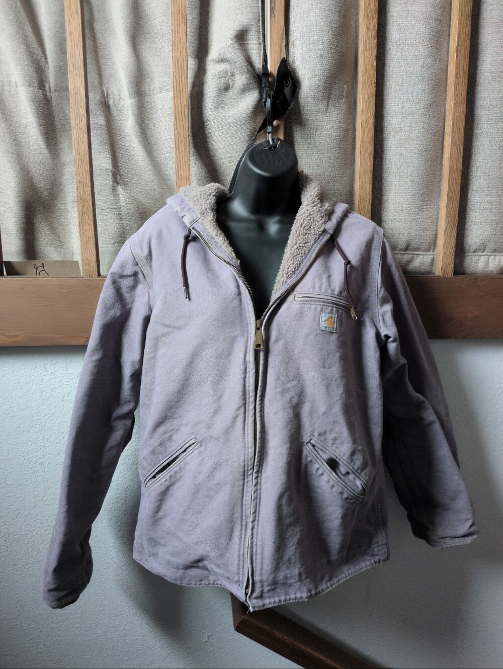 ✨ Vintage Lavender Carhartt Jacket WJ141 Size M - Picture 3 of 12